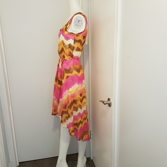 Bright high low tulip dress M - Picture 2 of 6